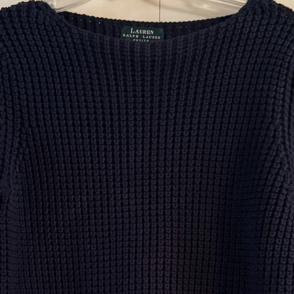 Ralph Lauren, 100% cotton navy sweater heavy weight